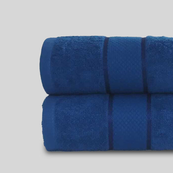 Royal Blue Bath Towel Set Fancy (Pk of 2)