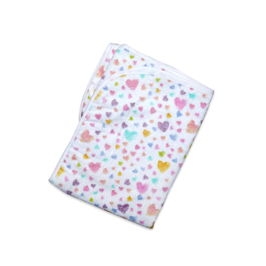 Baby Cap Towel Printed Heart (Zara)