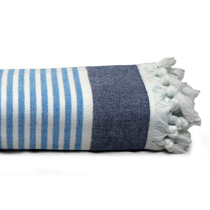 Hammam Towel (Yarn Dyed) – Blue