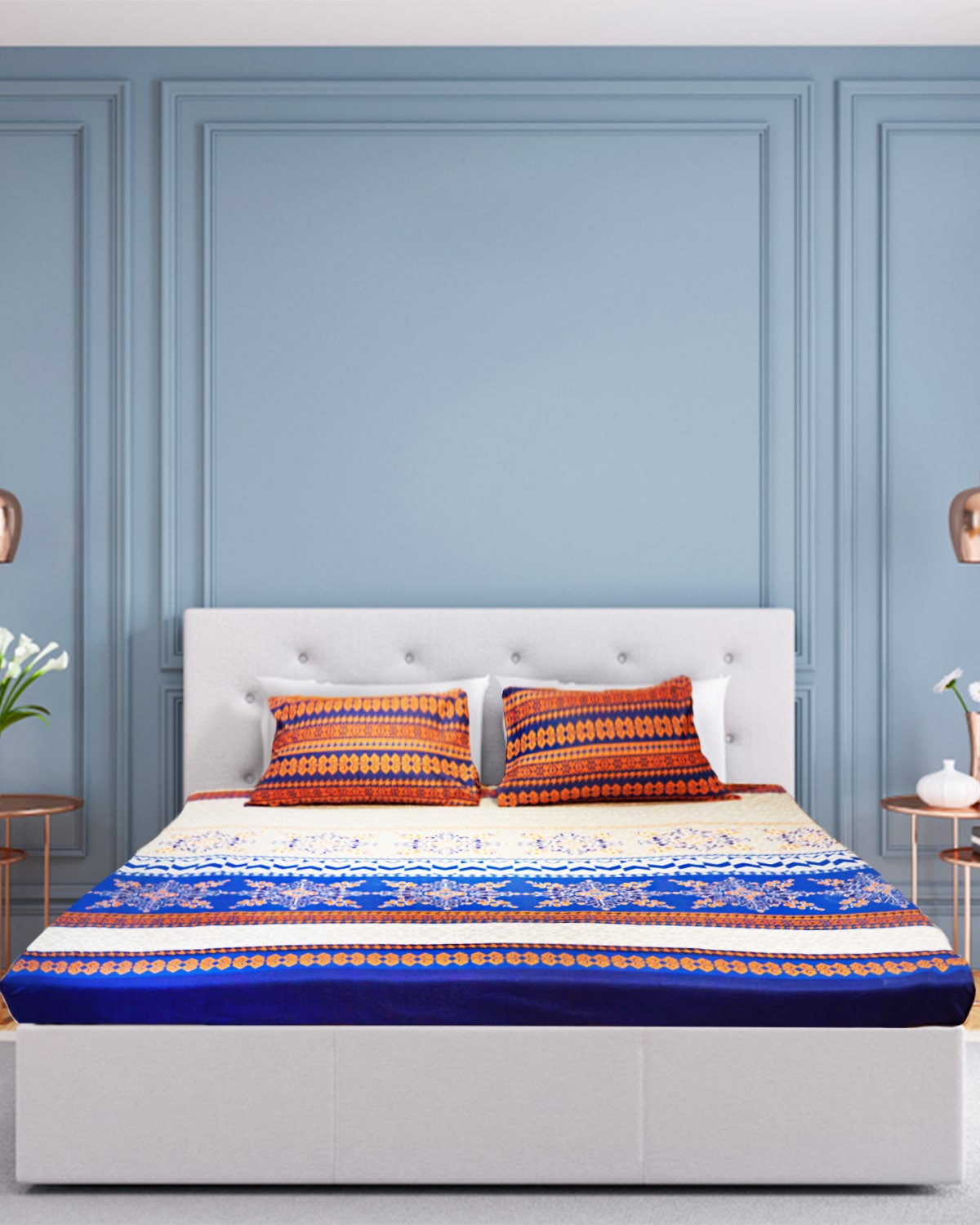 King Flat with Two Pillow Case & Plus Packing