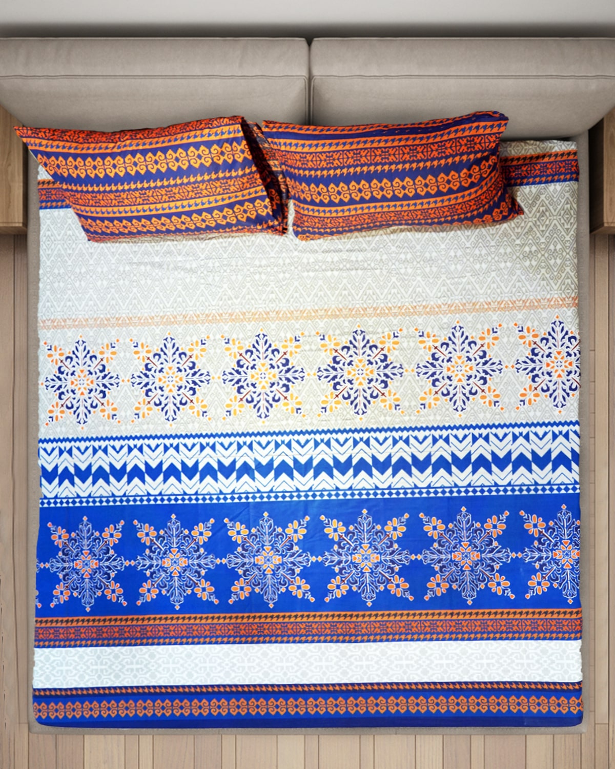 King Flat with Two Pillow Case & Plus Packing