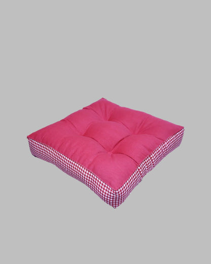 Floor Cushion (Check Red)