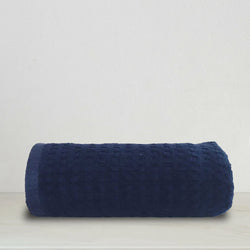 Navy Bath Towel Waffle