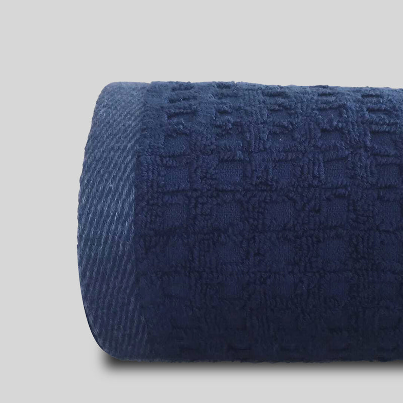 Navy Bath Towel Waffle