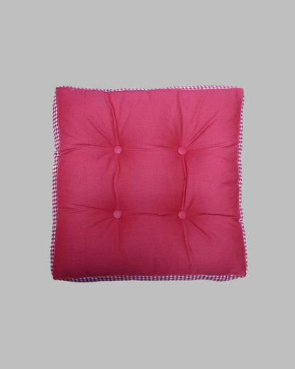 Floor Cushion (Check Red)