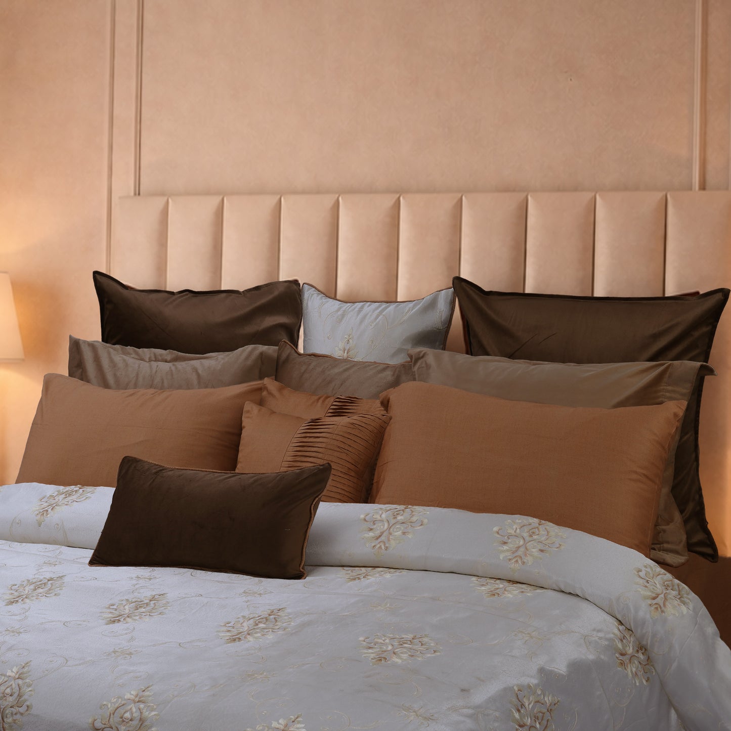 Silver Royale HL Signature Luxury Bed Linen Set by Hira Lari