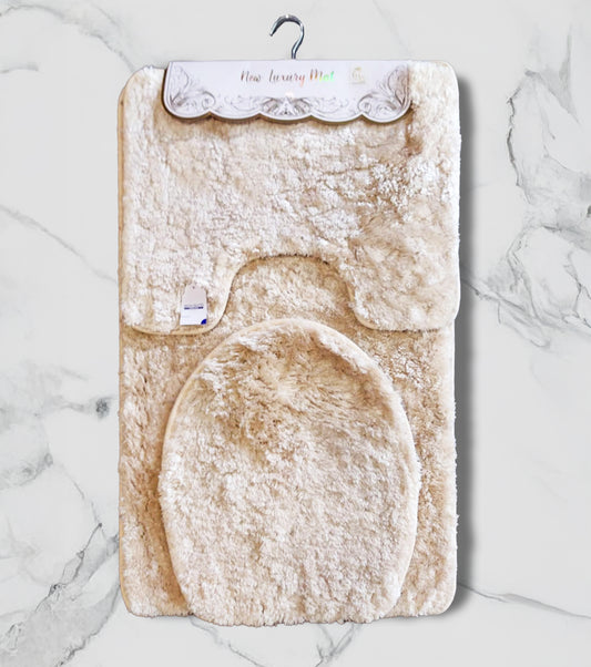 Off White - Luxury Bath Mat Set | 3-Piece