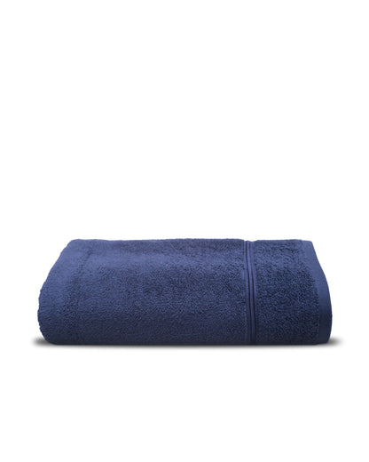 Single Bath Sheet Emb. Zero Twist Navy