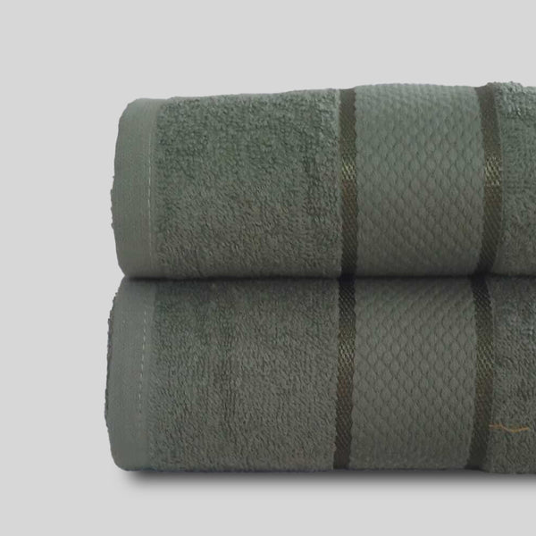 Sage Green Towel Set Fancy  (Pk of 2)