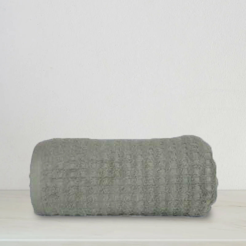 Sage Green Bath Sheet Waffle