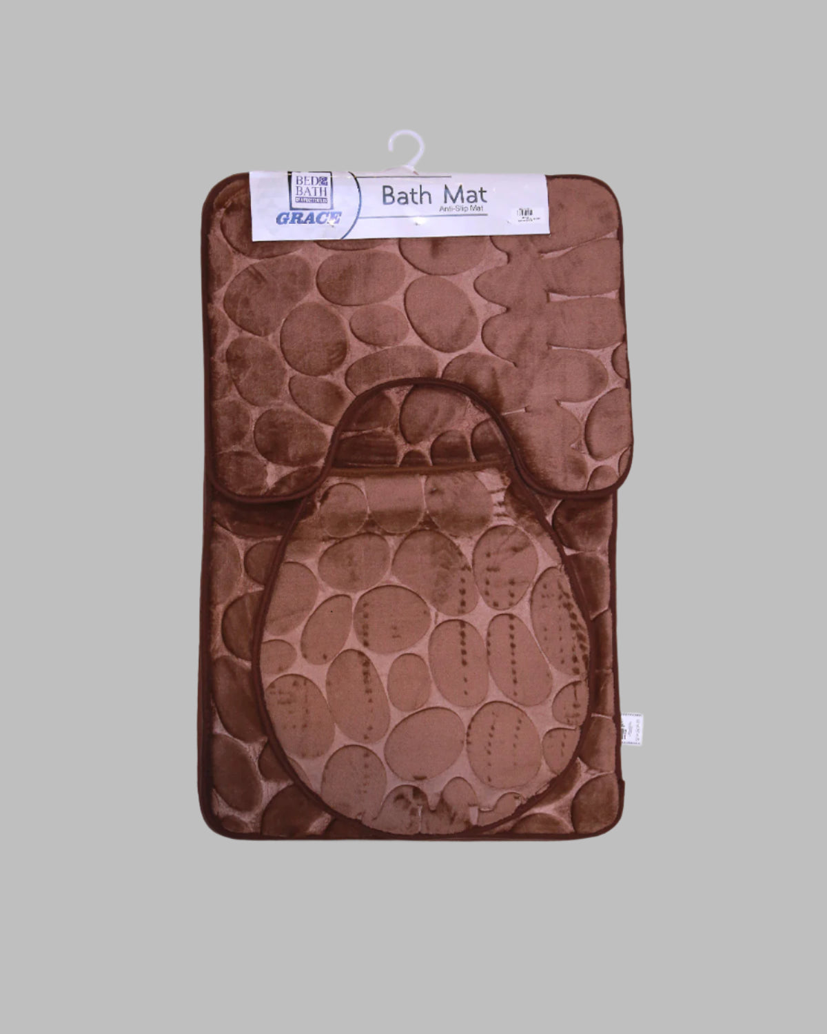 Brown Bath Mat Set – 3-Piece