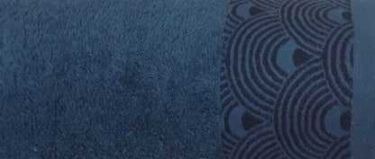 Blue Bath Sheet Jacquard