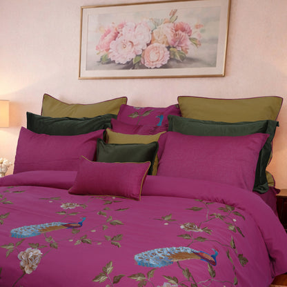 Fuchsia Royale HL Signature Luxury Bed Linen Set by Hira Lari