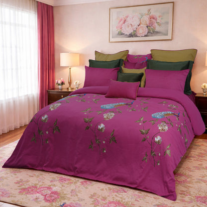 Fuchsia Royale HL Signature Luxury Bed Linen Set by Hira Lari