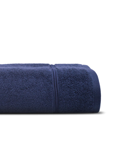 Single Bath Sheet Emb. Zero Twist Navy