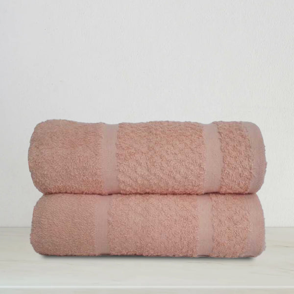 Bath Towel Set Peach (Pk of 2)