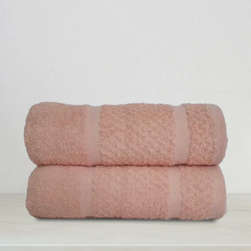 Bath Towel Set Peach (Pk of 2)