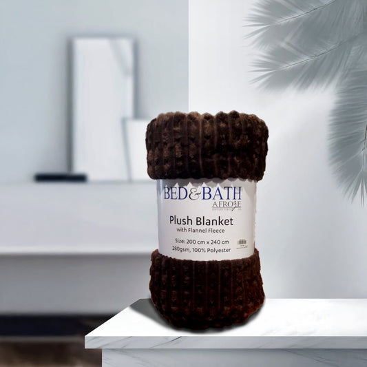 Plush Blanket – Flannel Fleece | Rich Brown