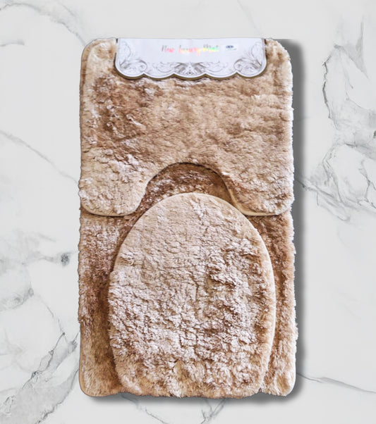 Golden - Luxury Bath Mat Set | 3-Piece
