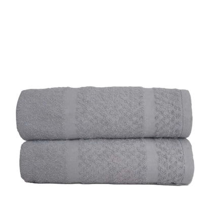 Bath Towel Set Silver (Pk of 2)