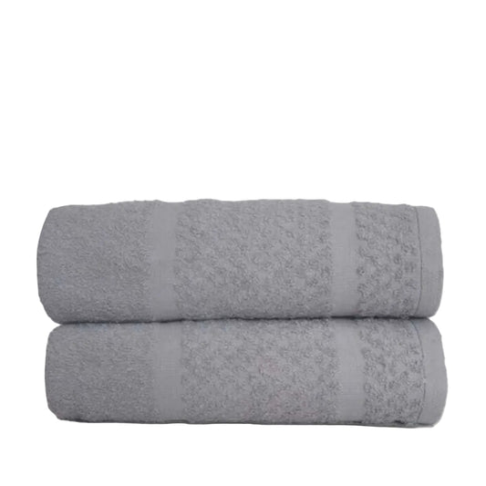 Bath Towel Set Silver (Pk of 2)
