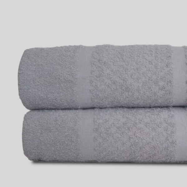 Bath Towel Set Silver (Pk of 2)