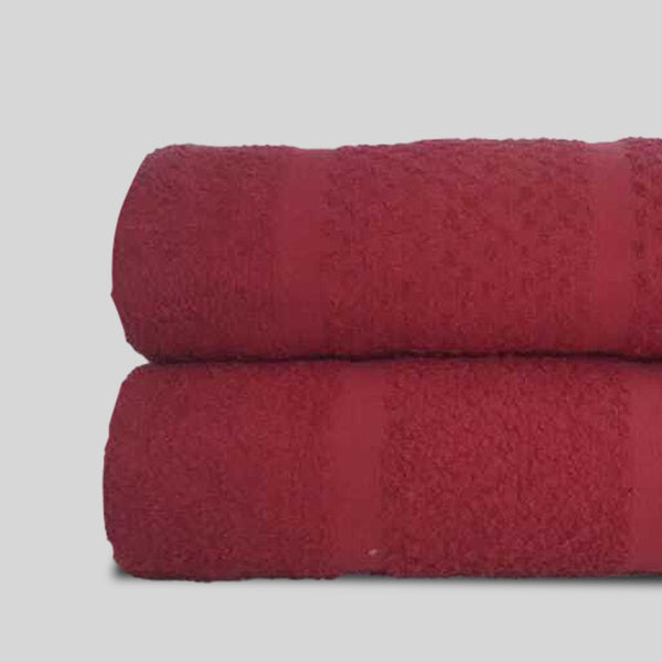 Bath Towel Set Red (Pk of 2)