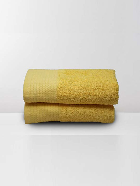 Yellow - 2-Piece Hand Towel Set