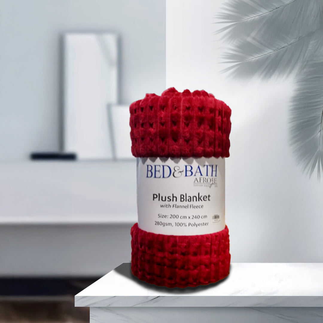 Plush Blanket – Flannel Fleece | (Red)
