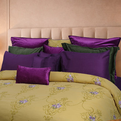 Mustard Royale HL Signature Luxury Bed Linen Set by Hira Lari