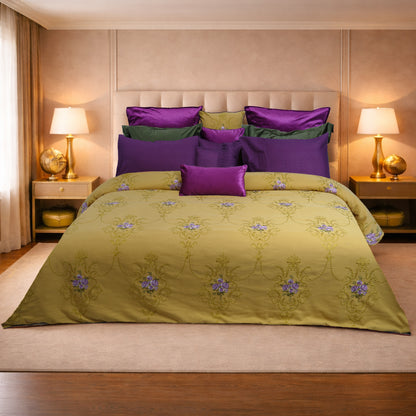 Mustard Royale HL Signature Luxury Bed Linen Set by Hira Lari
