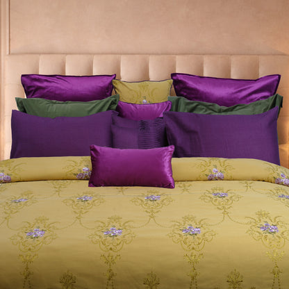 Mustard Royale HL Signature Luxury Bed Linen Set by Hira Lari