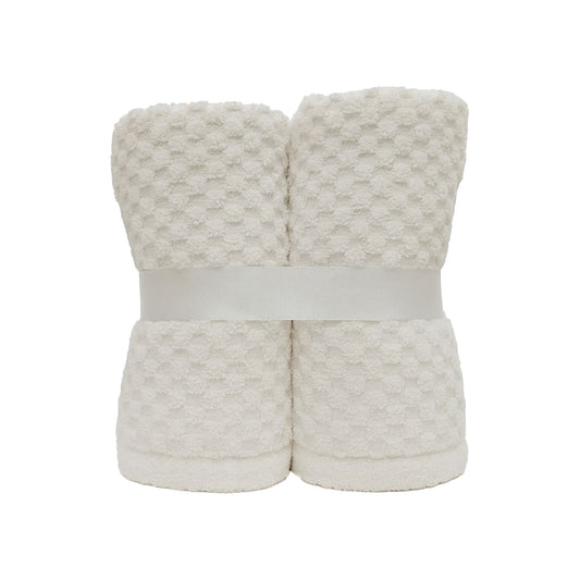 White – Turban Towel Set (Pack of 2)