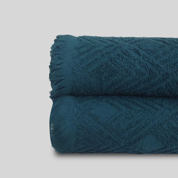 Blue Coral Bath Towel Set Jacquard (Pk of 2)