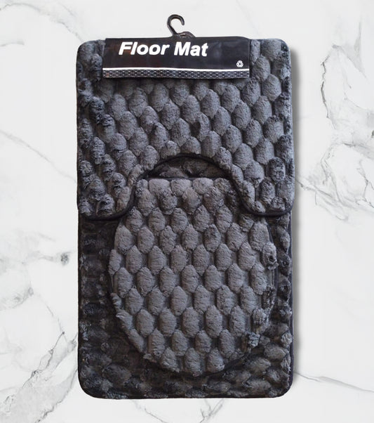 Black - Rainbow Bath Mat Set | 3-Piece