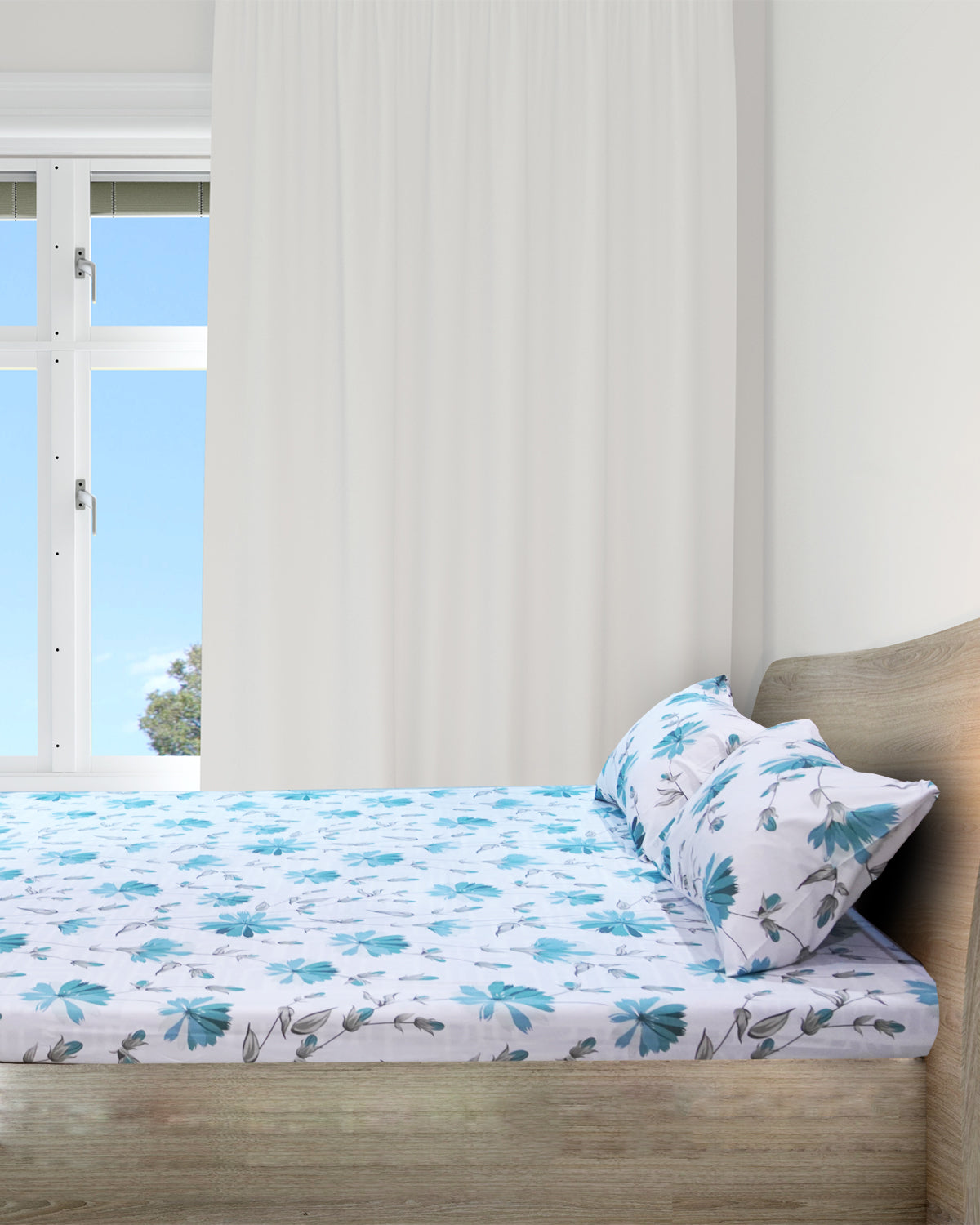 King Flat Sheet Set (Floral)