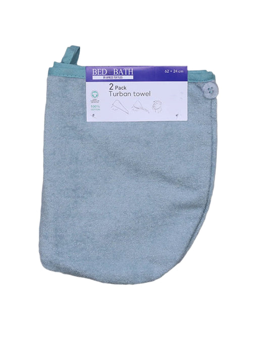 Light Aqua – Turban Towel Set (Pack of 2)