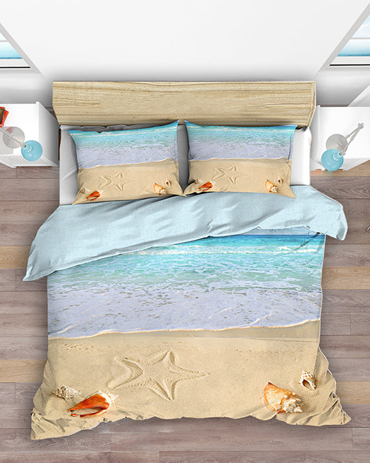 King Quilt Cover Set (Sea Shell)