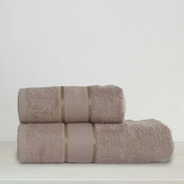 Beige Towel Set Fancy (Pk of 2)