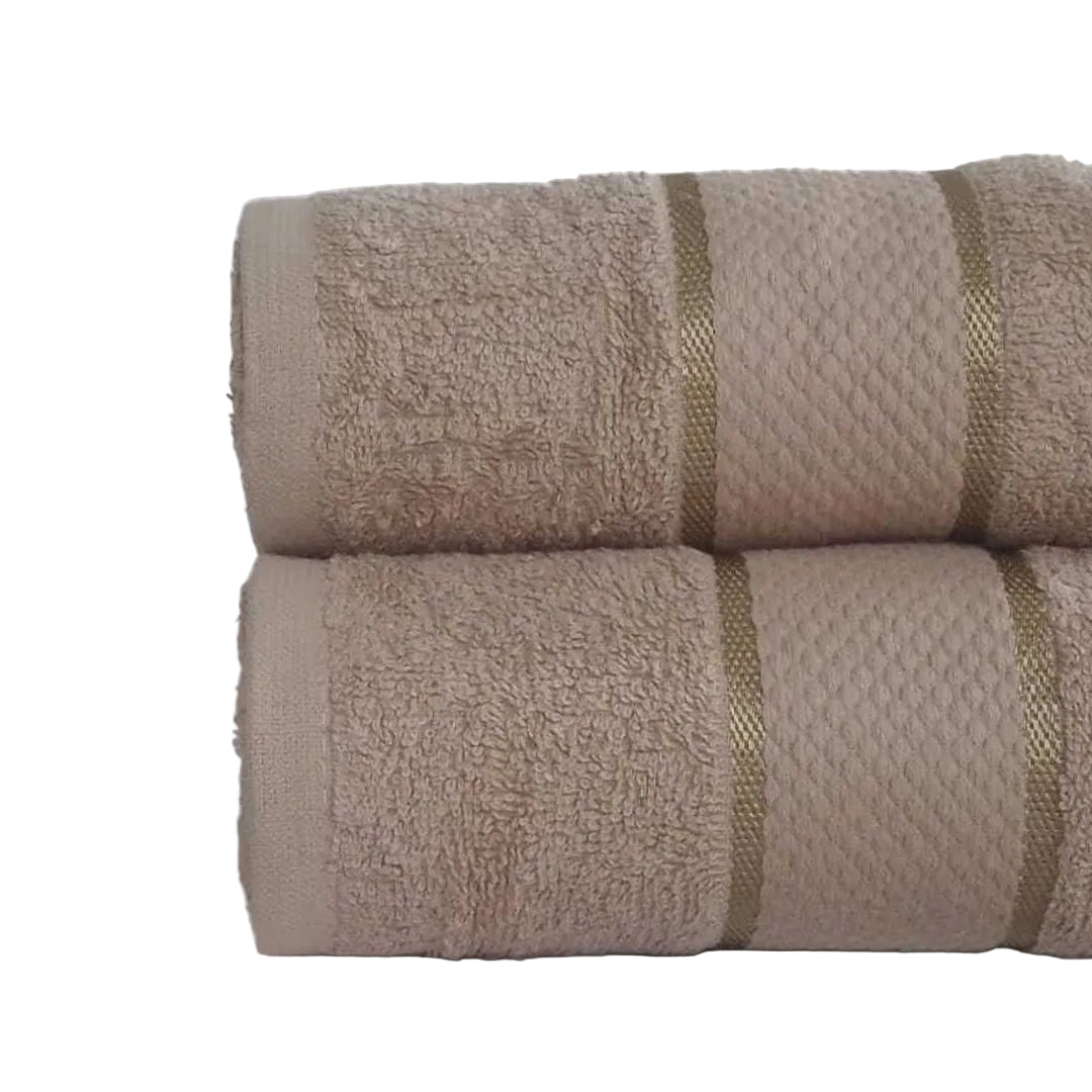 Beige Towel Set Fancy (Pk of 2)