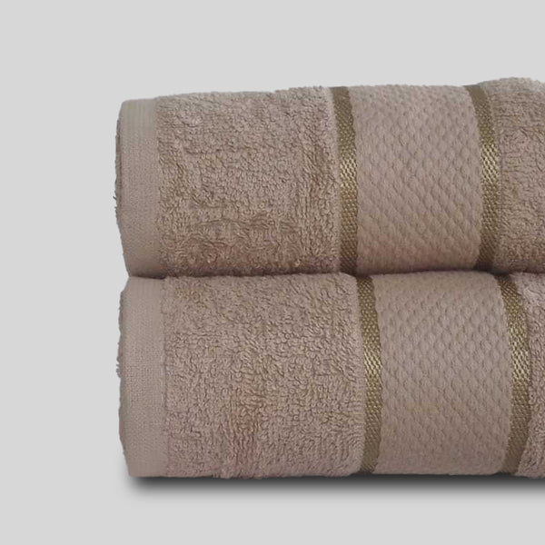 Beige Towel Set Fancy (Pk of 2)