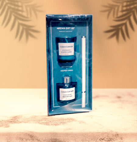 Clean Cotton – Aroma Gift Set (Scented Candle & Reed Diffuser)