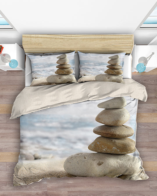 King Quilt Cover Set (Stone)