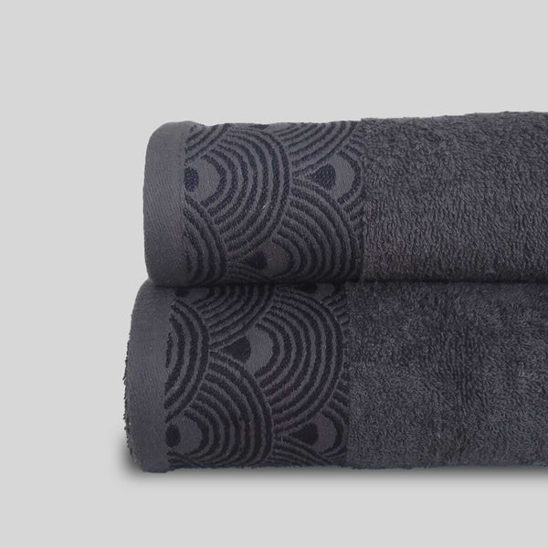 Charcoal Towel Set Jacquard (Pk of 2)