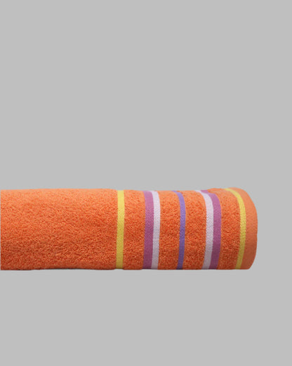 Orange | Stripes | 1 Piece Bath Towel | TB1FOR