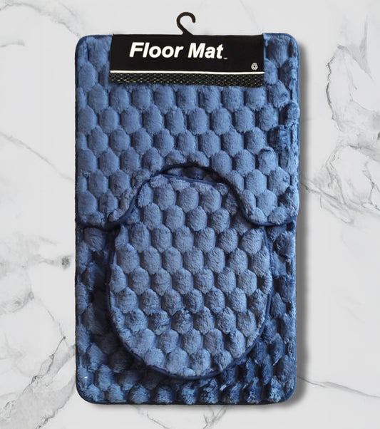 Blue - Rainbow Bath Mat Set | 3-Piece