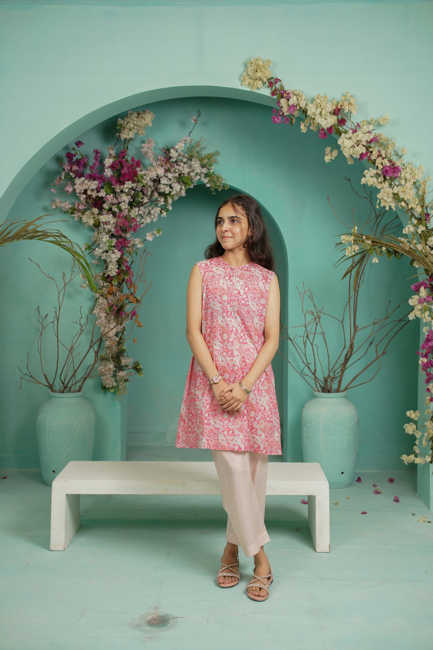 Pinkira | HL Lawn Suit 2 Pieces Stitched | Kids