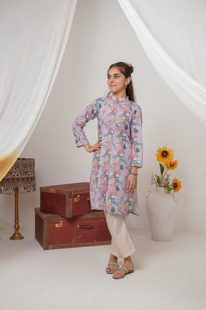 Lilica | HL Lawn Suit 2 Pieces Stitched | Kids