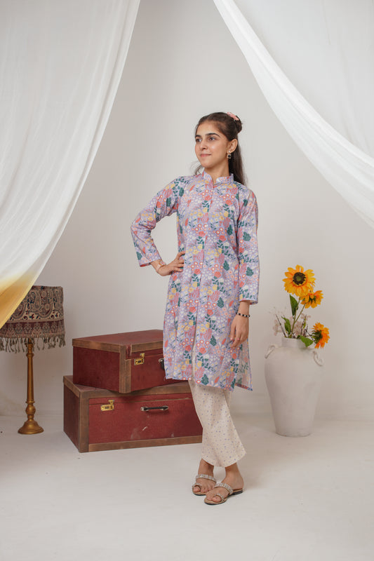 Lilica | HL Lawn Suit 2 Pieces Stitched | Kids