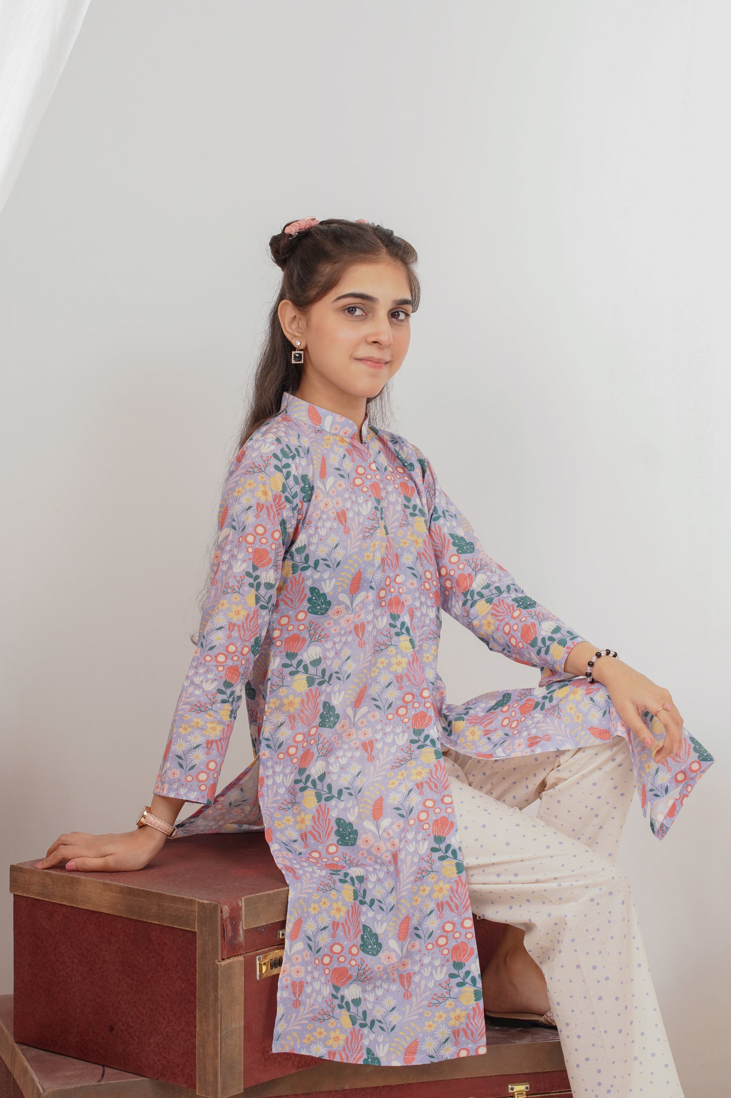 Lilica | HL Lawn Suit 2 Pieces Stitched | Kids